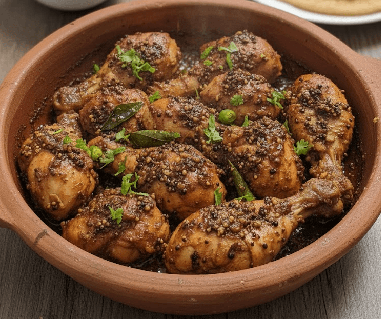 Spicy South Indian Pepper Chicken Fry (Milagu Varuval) - Side dish for Rasam Rice