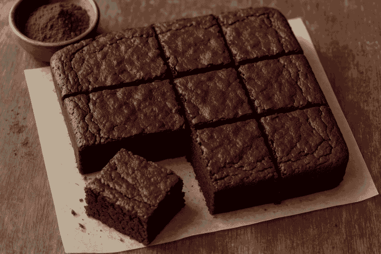 homemade eggless brownie recipe – fudgy chocolate brownie