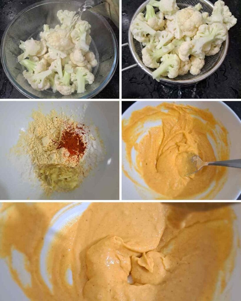 steps to prepare gobi 65 batter without maida