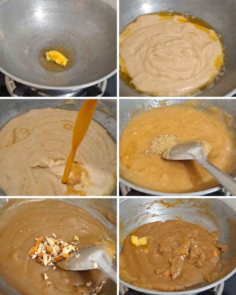 banana halwa cooking process