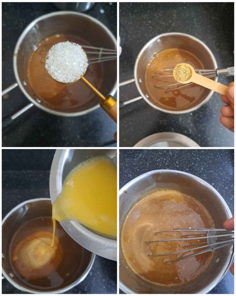 Smooth wattalappam mixture ready for straining before steaming (வட்டலப்பம் batter)