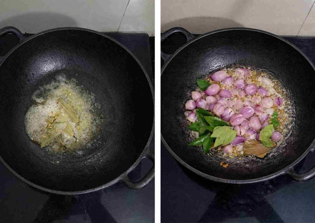 tempering spices in sesame oil for chicken liver curry