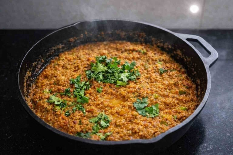 Easy side dish for chapathi soya kheema pattani masala high protein veg gravy made with soya chunks and green peas