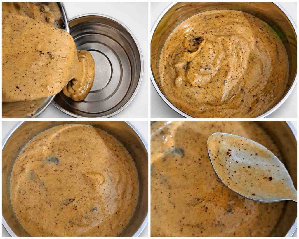 creamy homemade red banana ice cream mixture ready for freezing