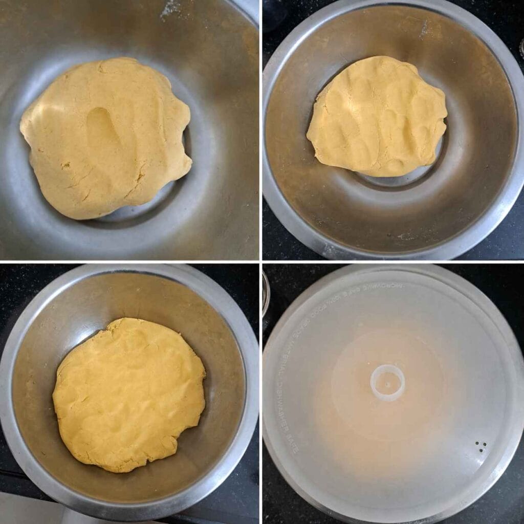Soft makki atta dough resting in a bowl before rolling homemade makki roti